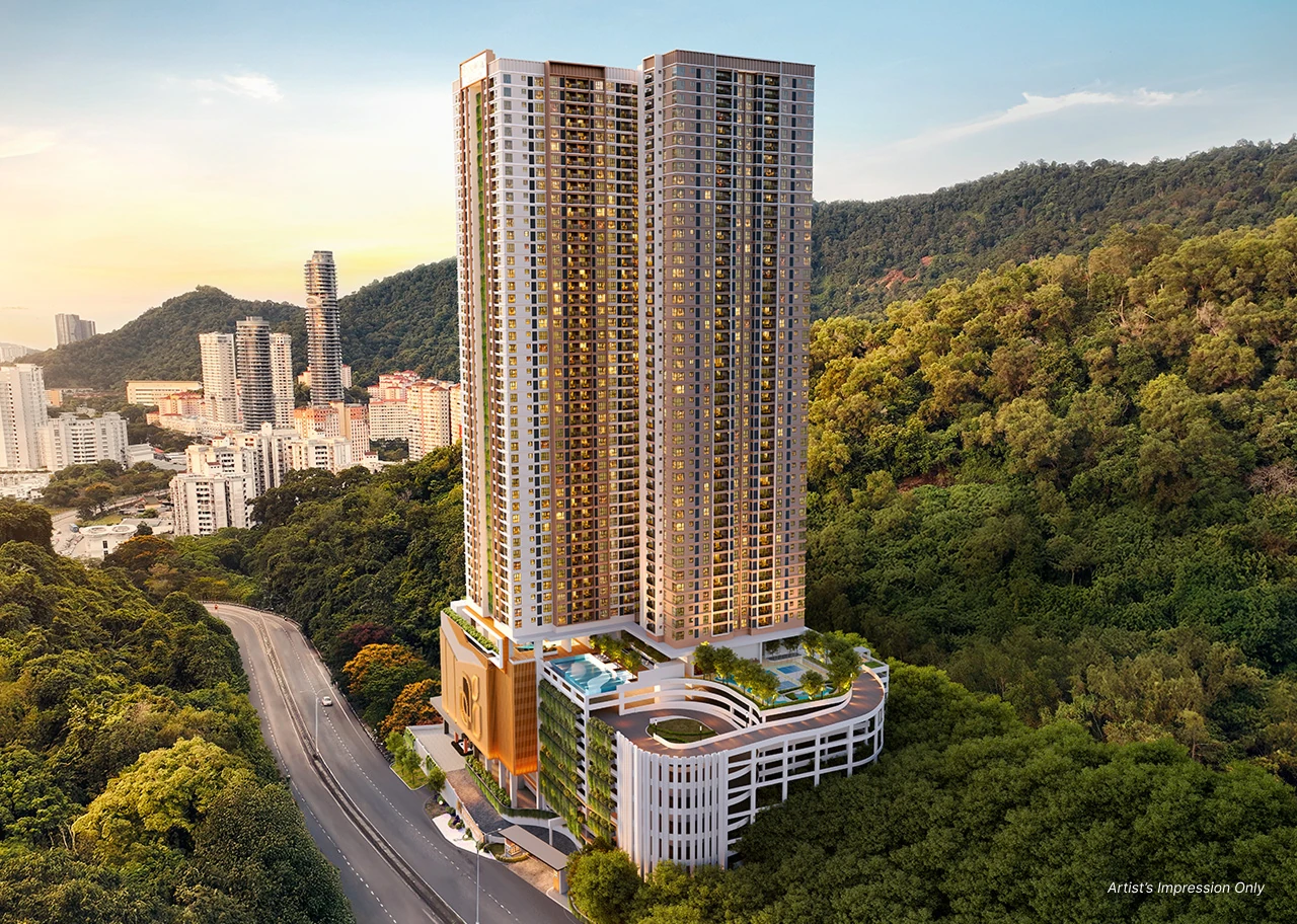 Pinnacle Bukit Gambier 画家构想图 · 山景外观