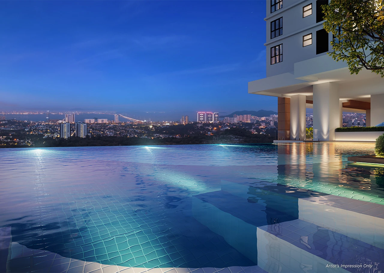 Pinnacle Bukit Gambier 画家构想图 · 无边际泳池